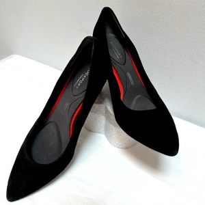Rockport Total Motion Black Suede Plain Pump